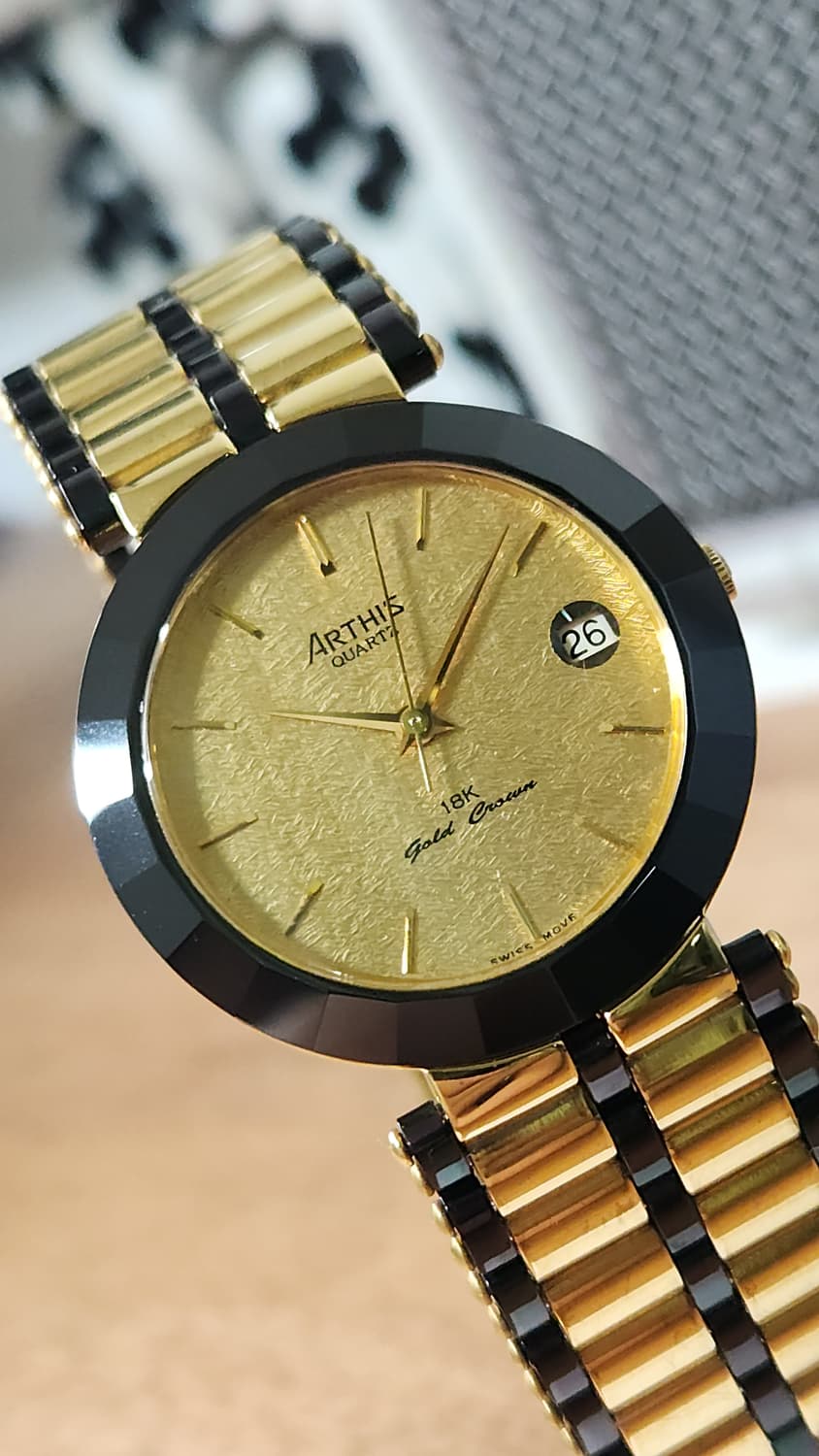 #Arthis  아티스 18K 골드 크라운 스위스무브 명품시계 급처 상품이미지2
