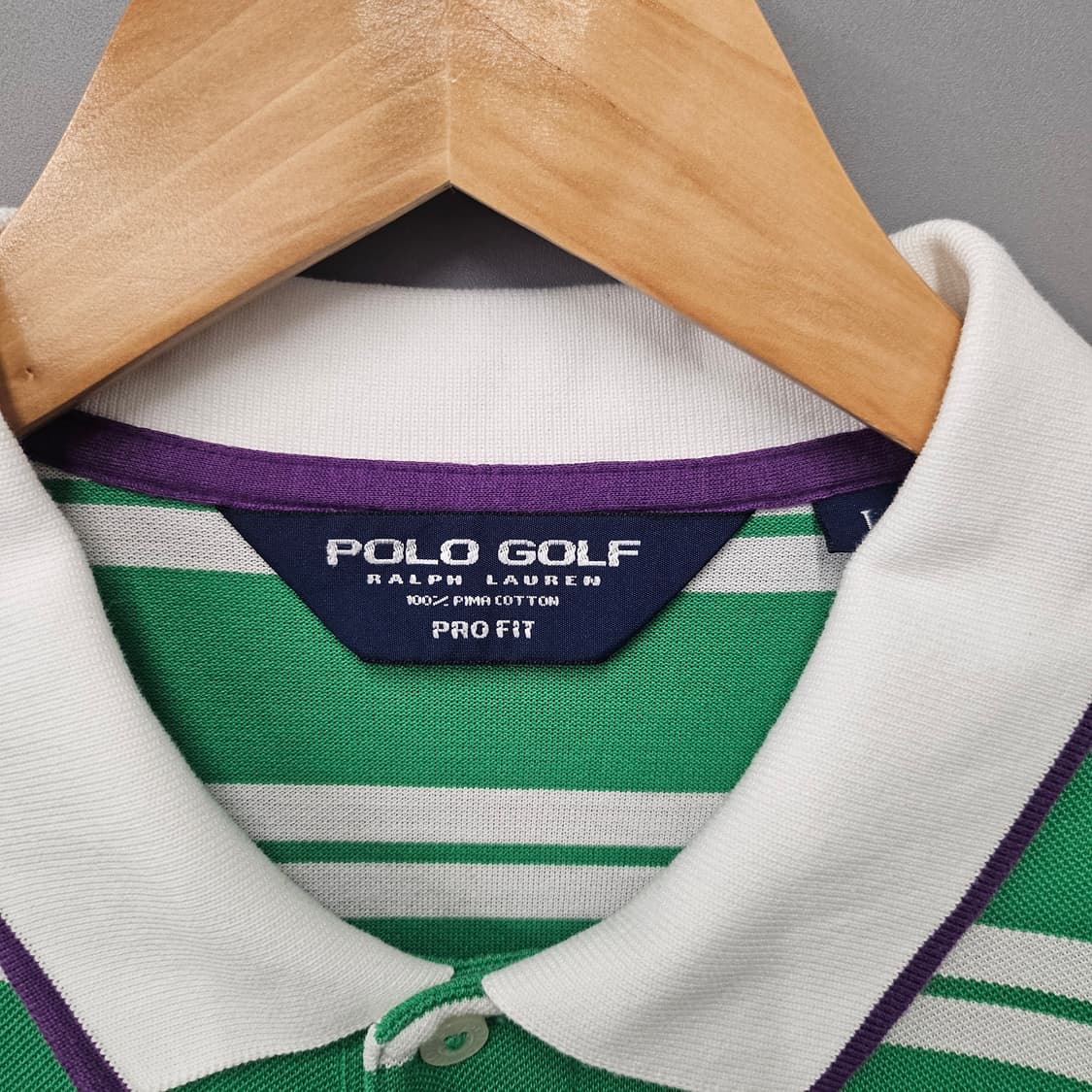 폴로 골프 스트라이프 반팔 카라티 그린 상품이미지4