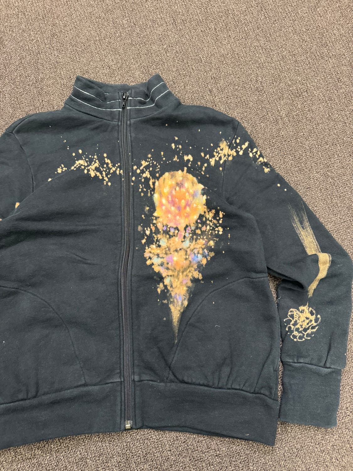 OS)Burnside Ave 빈티지 페인팅 커스텀 집업자켓 상품이미지2