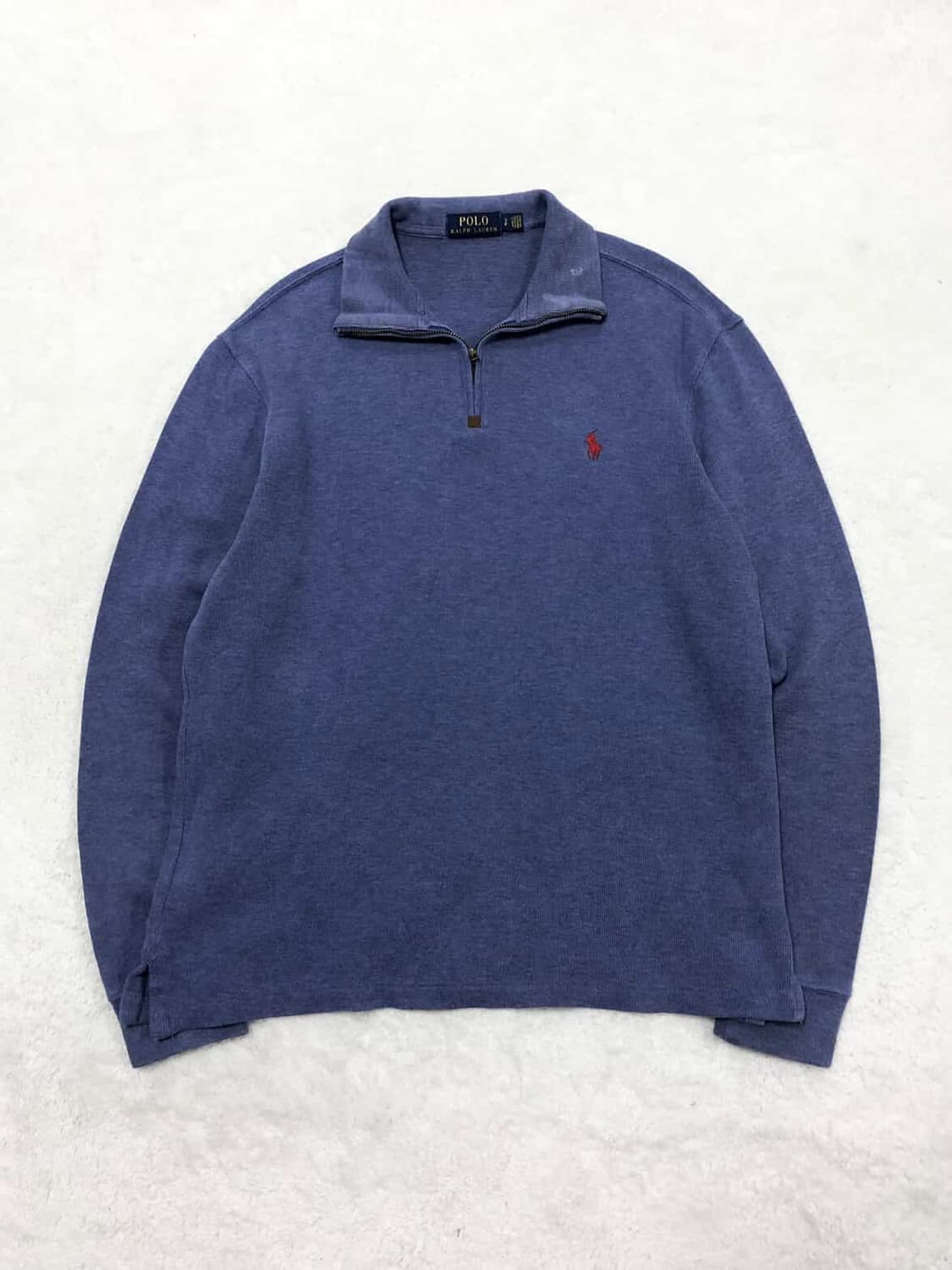 폴로 레드포니 블루 코튼 반집업 상품이미지5