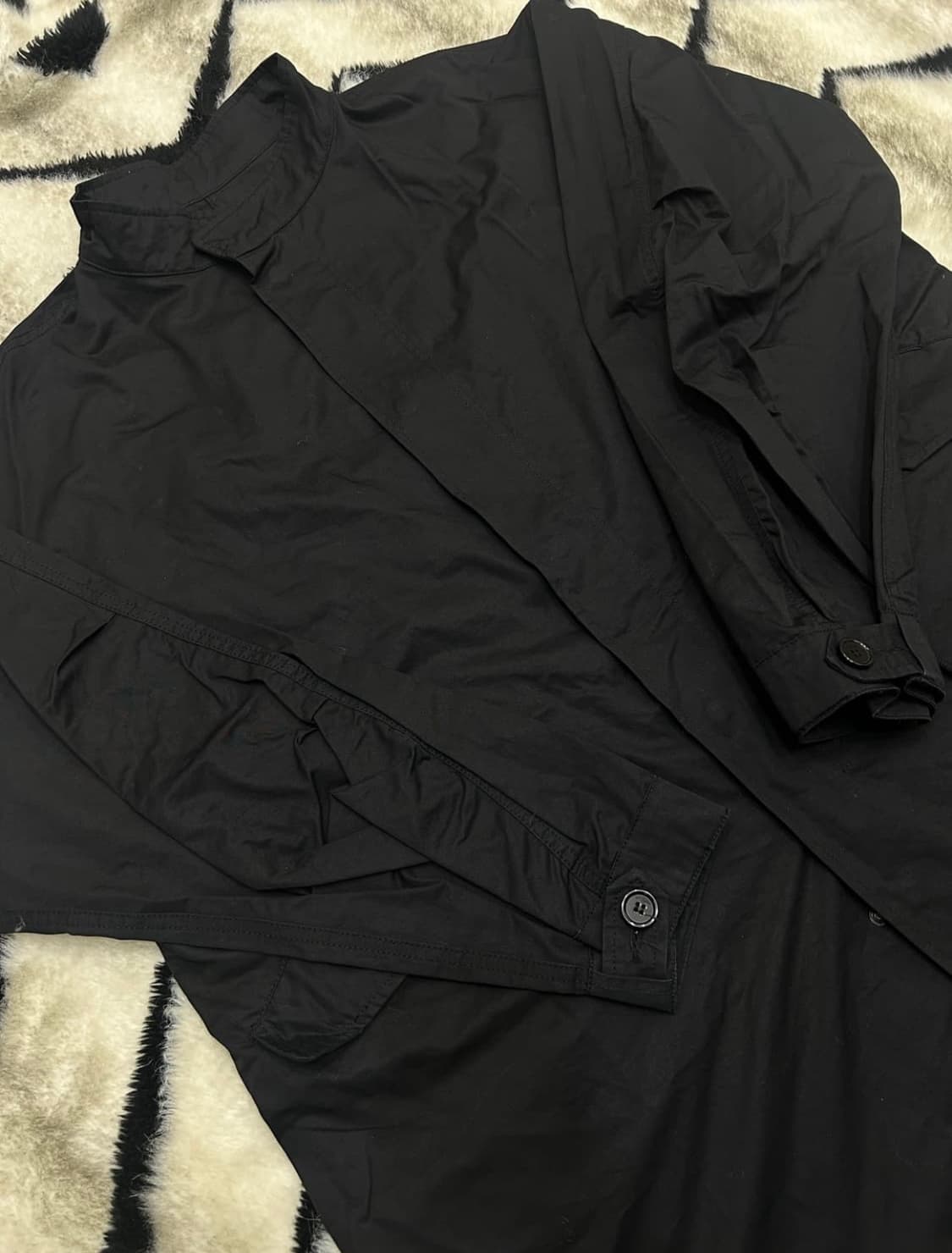 파르티멘토 블랙 피쉬테일 야상 코트 자켓 상품이미지1