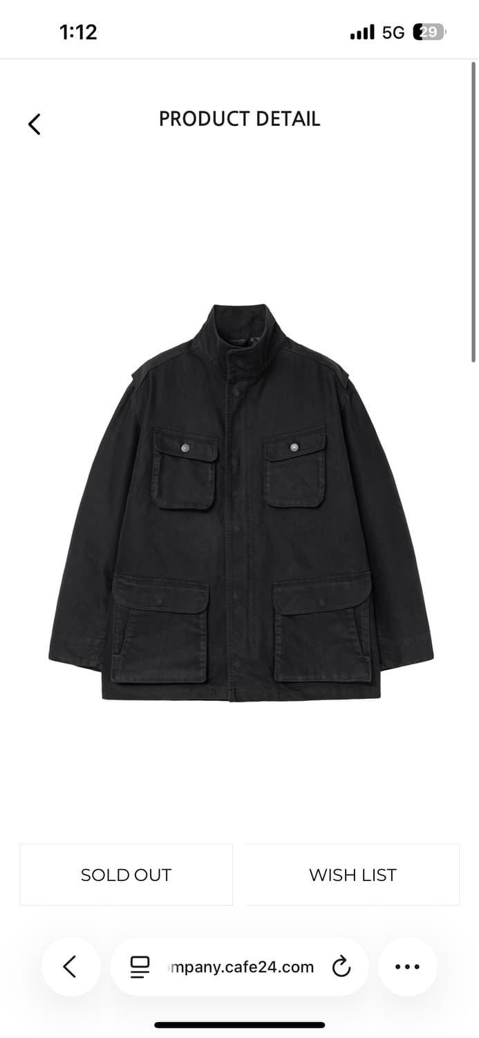 (구매) A.ta  FIELD JACKET  (BLACK M사이즈) 상품이미지1