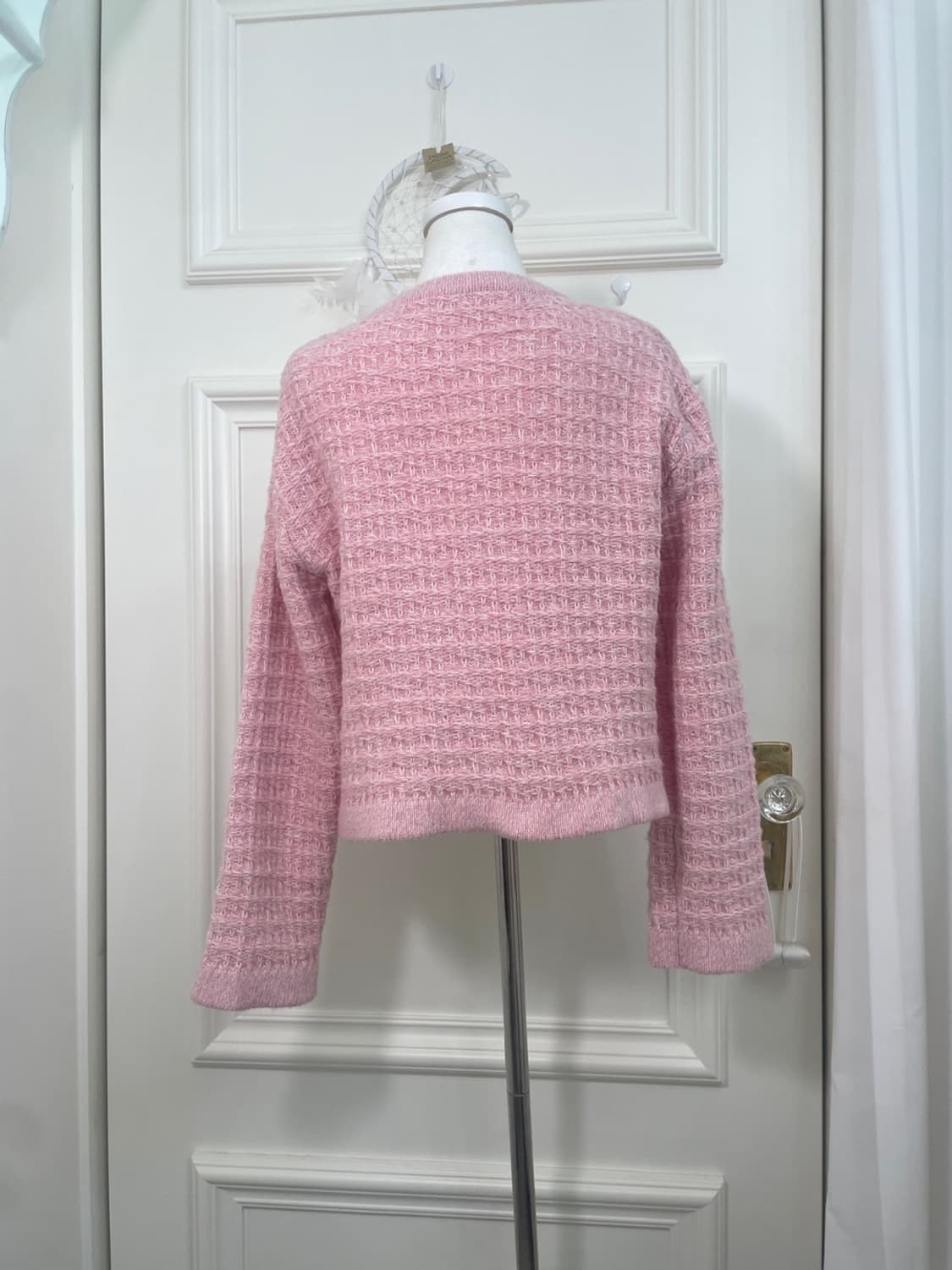sweet pink tweed mood cardigan(size-F) 상품이미지3