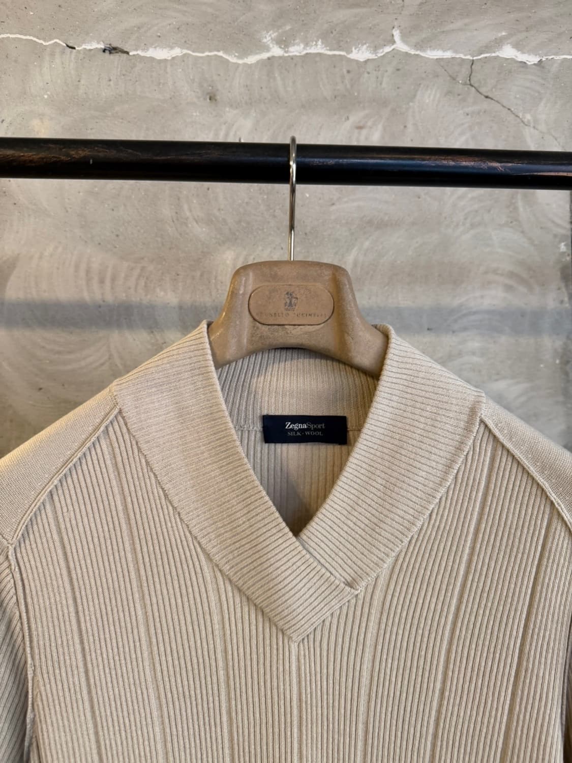 제냐 스포츠 숄칼라 니트 100 상품이미지3