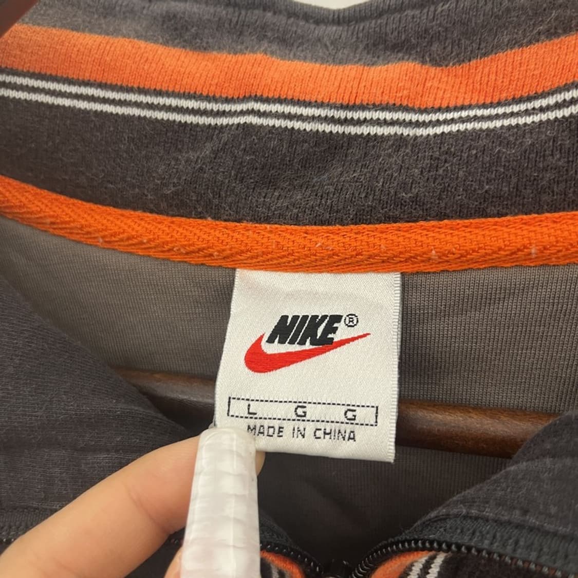 나이키 올드스쿨 레트로 Y2K 오렌지 반집업 맨투맨 L C10794 상품이미지5