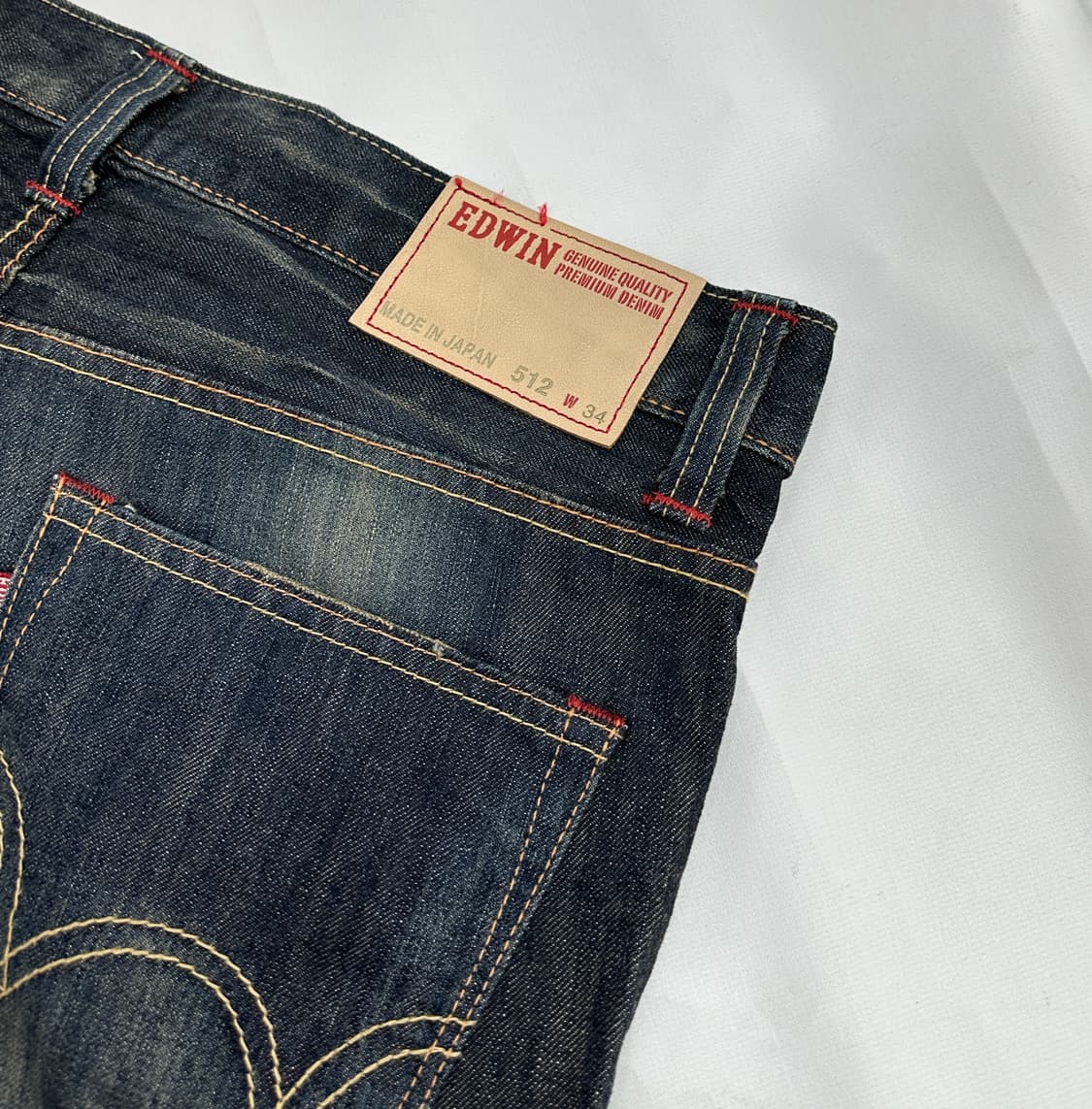 재팬 에드윈 워싱 빈티지 진청 보헤미안 펑크 와이드 데님 팬츠 상품이미지5