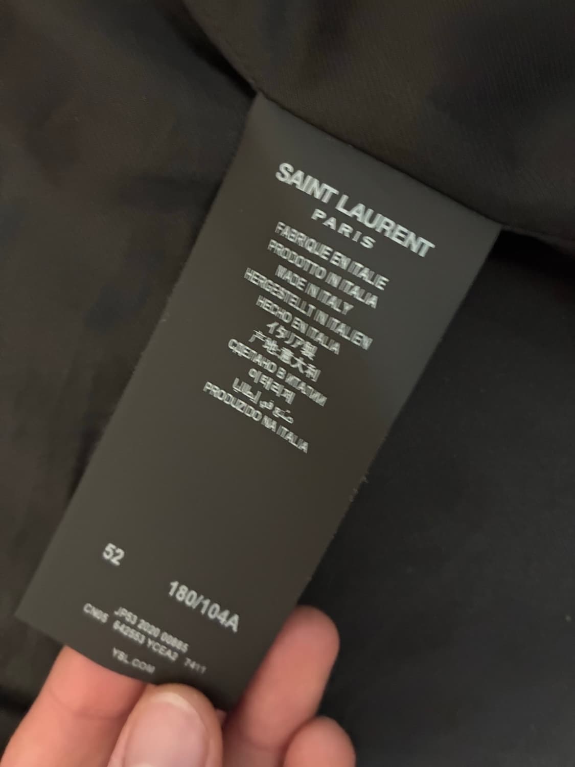 생로랑 스웨이드 레더 자켓 52 상품이미지4