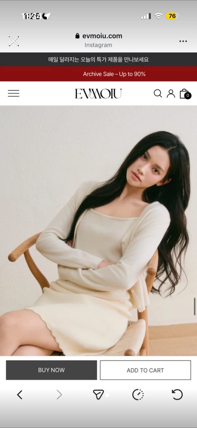 에브모우  캐시미어 브이넥 세트 CASHMERE BLEND V-NECK  상품이미지2