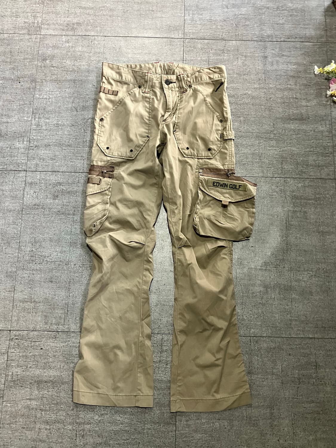 Edwin 에드윈 핀터깔y2k 올드스쿨락펑크 사이드로고 카고워크팬츠 상품이미지1