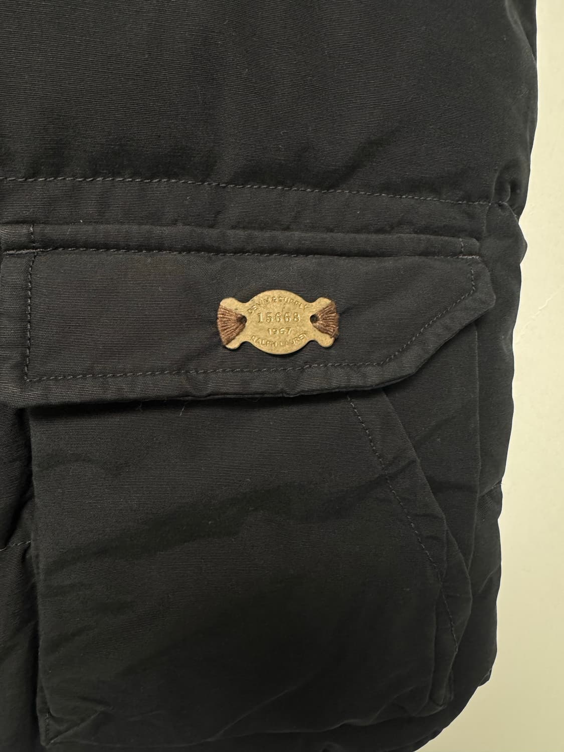 폴로 데님앤서플라이 y2k 퍼 후드 덕다운 패딩 조끼 베스트 S 상품이미지2