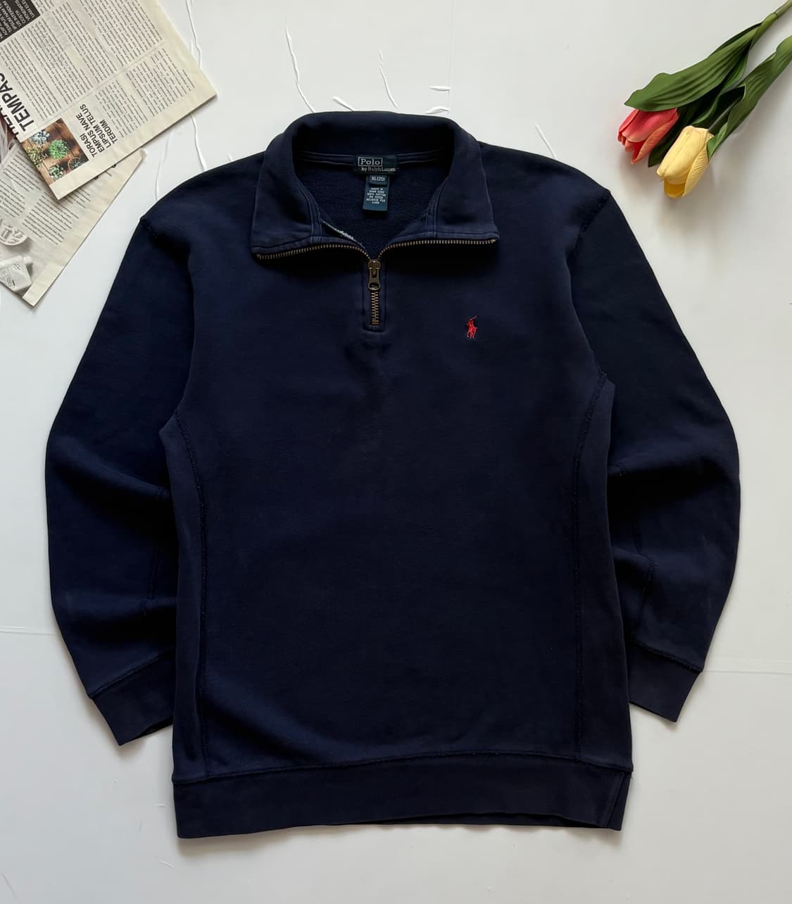 Polo 폴로랄프로렌 네이비 하프 집업 상품이미지2