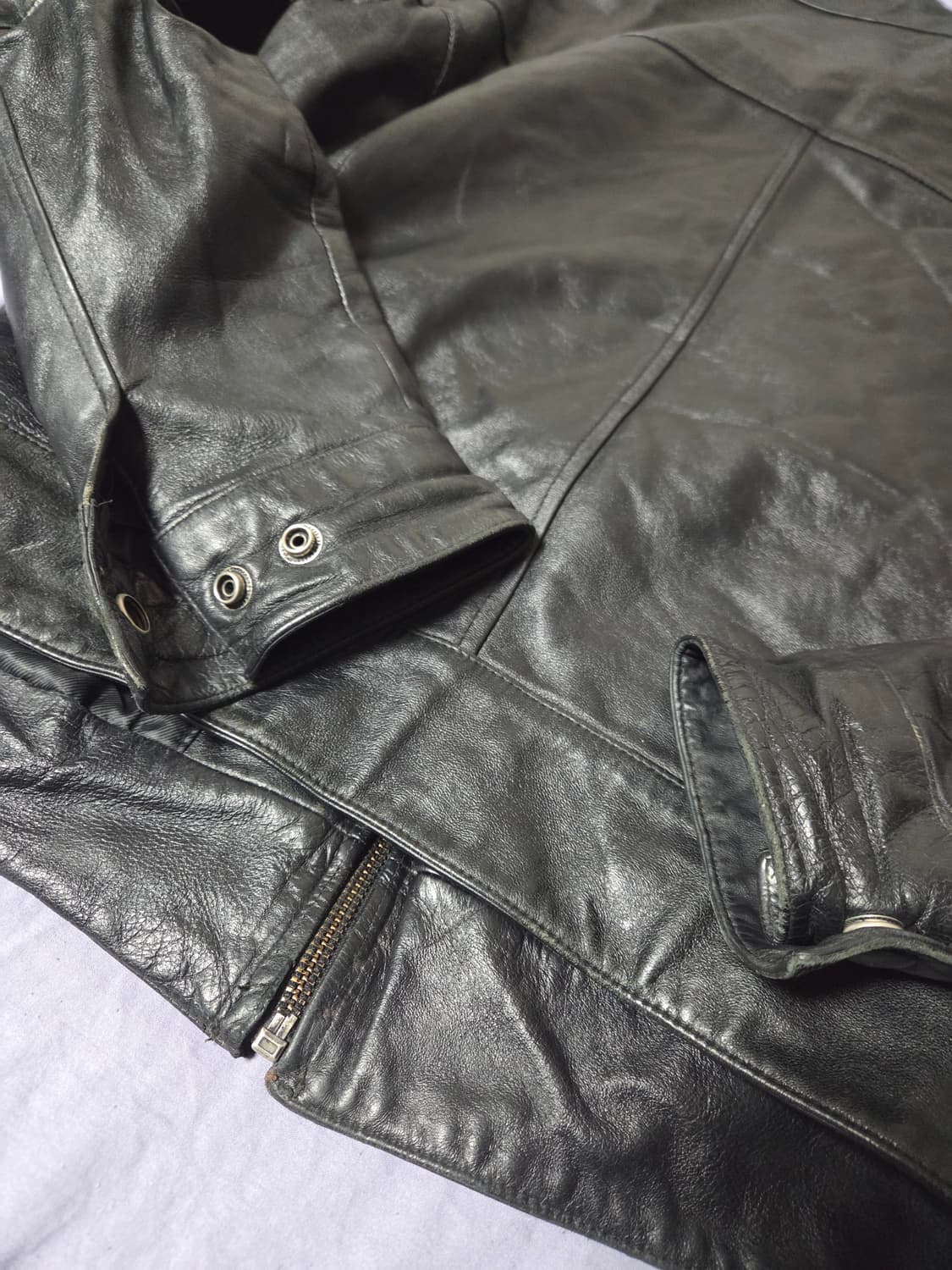 돌체앤가바나 DG 로고 가죽 라이더 자켓 블랙 상품이미지6