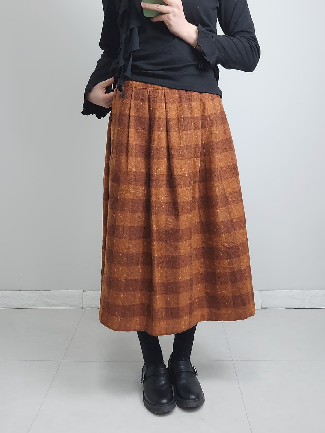 체크 스커트 상품이미지2