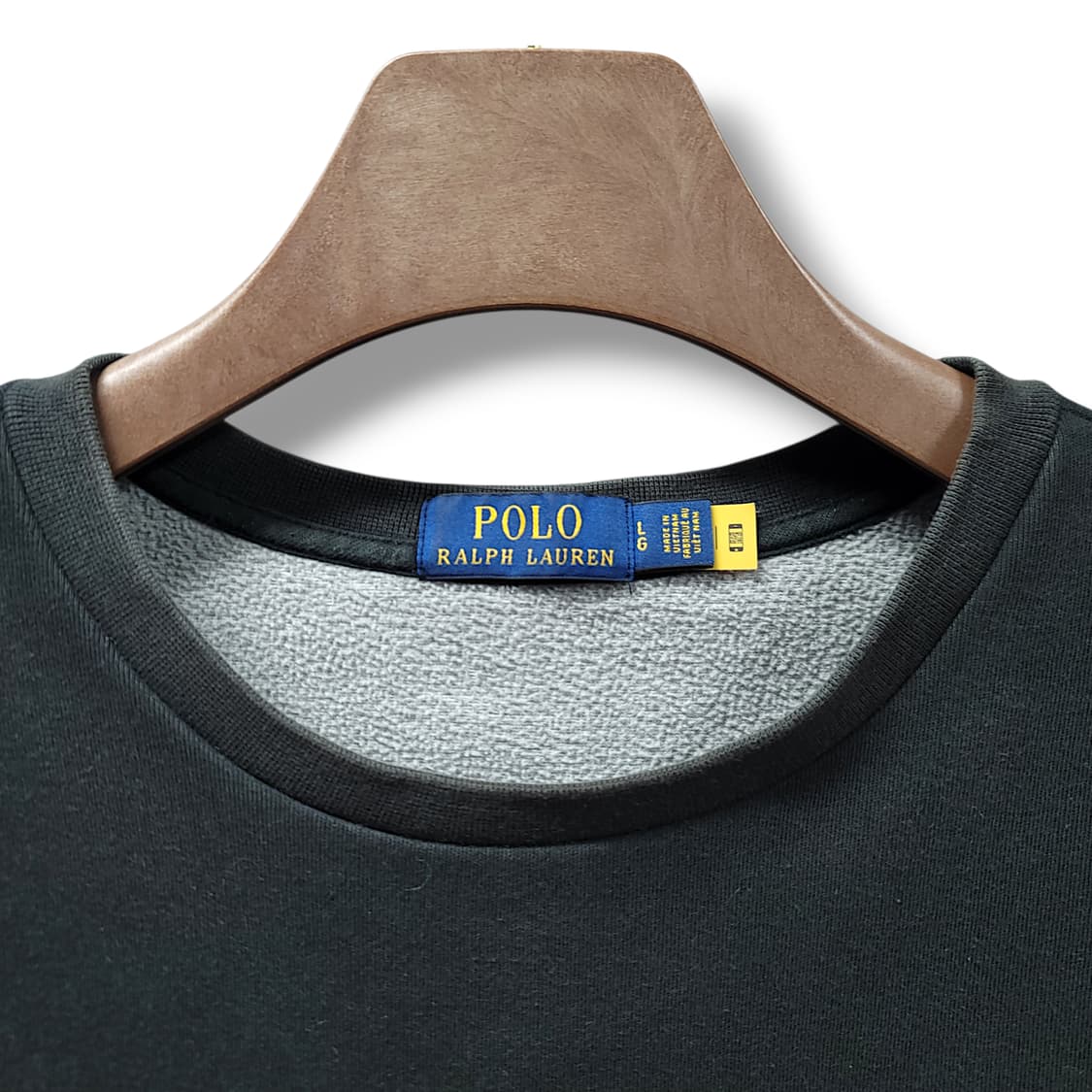 [L] 폴로 랄프로렌 블랙 크루넥 스웨트 기모 맨투맨 상품이미지8