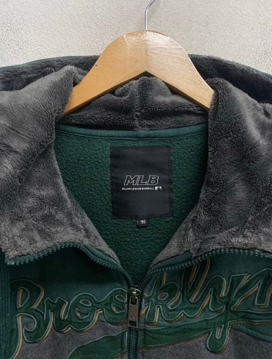 MLB 레터링 기모 후드집업 95 상품이미지4