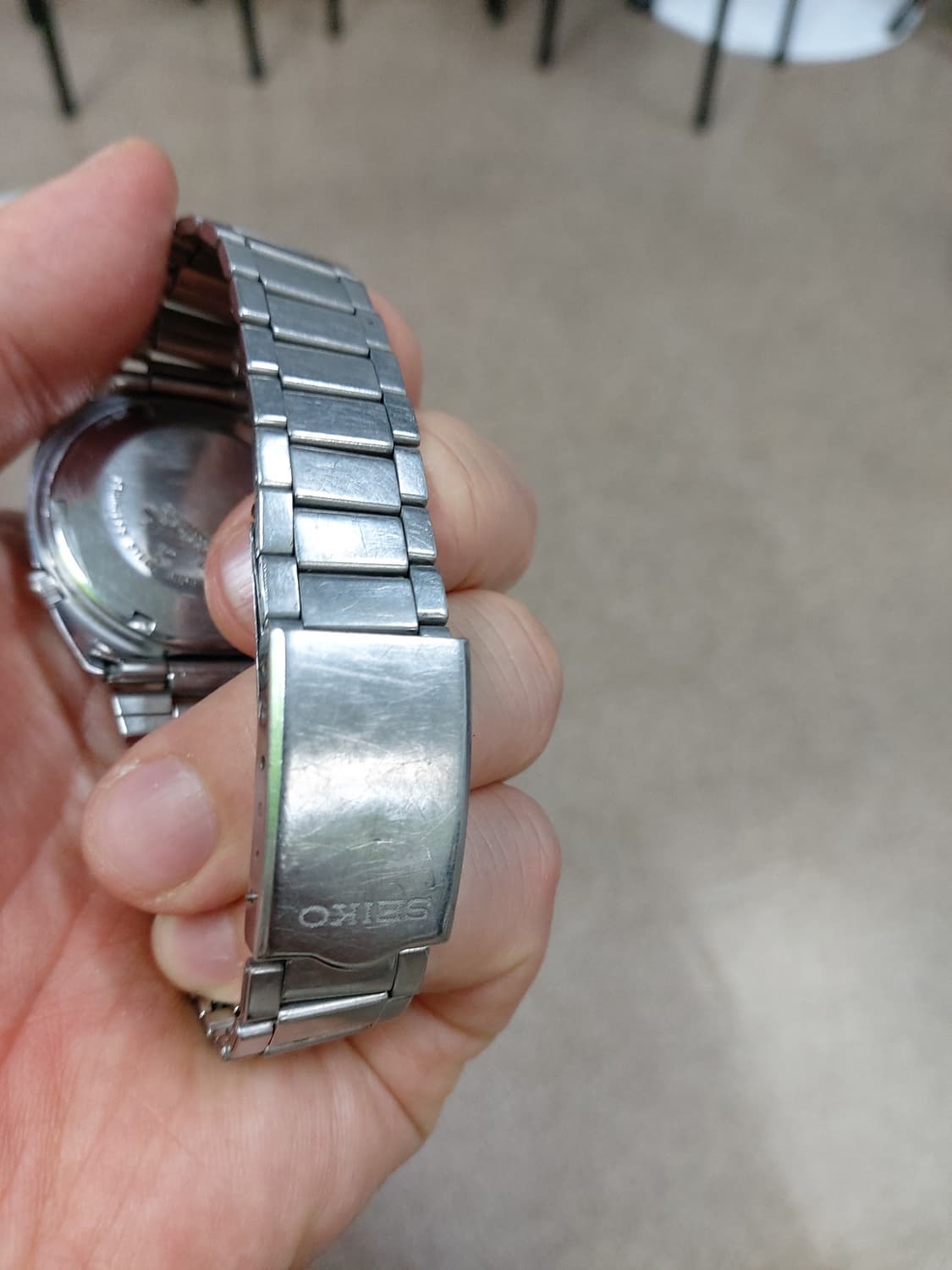 세이코5 오토매틱 화이트 메탈 시계 상품이미지3