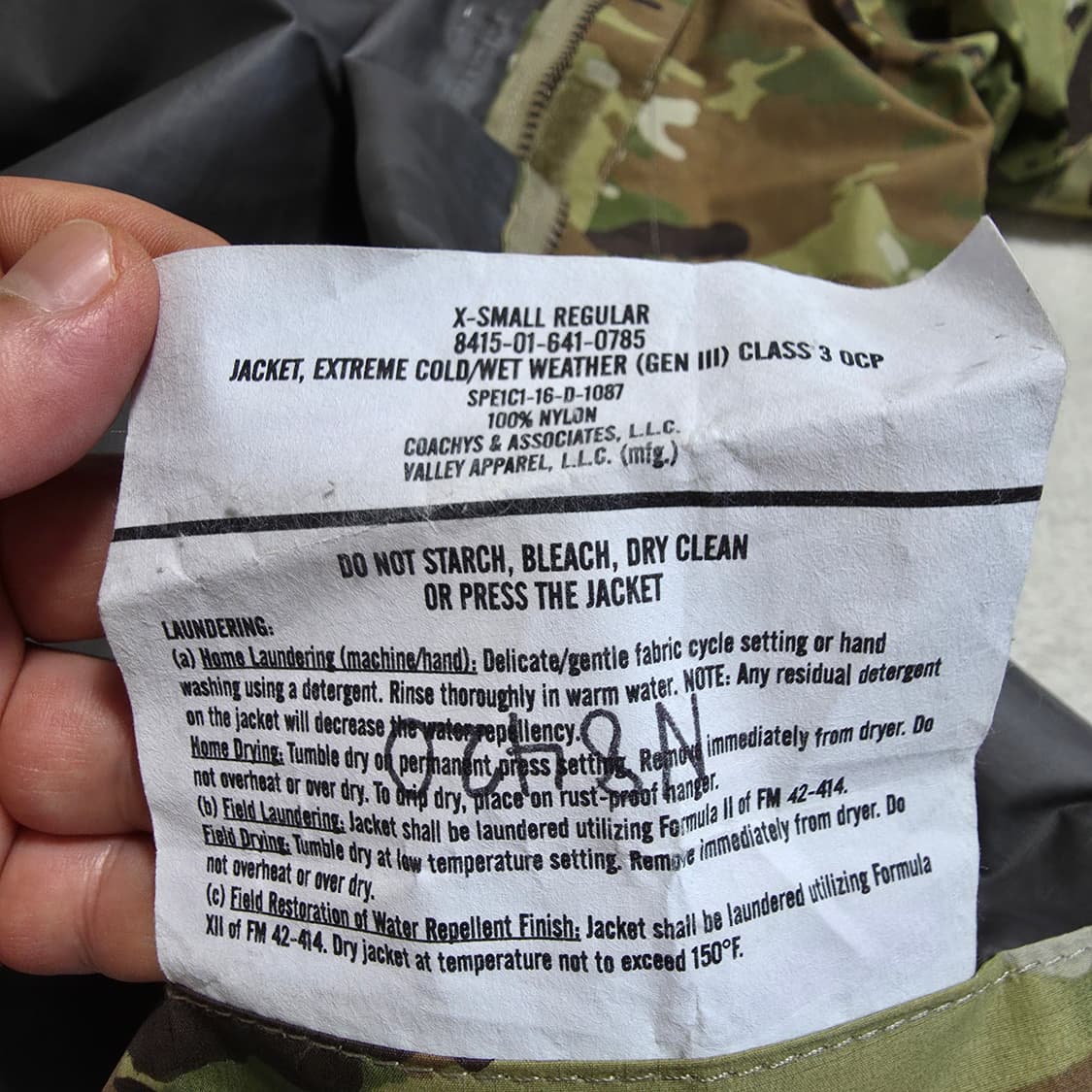 (XS)미군 OCP 멀티카모 3세대 팩라이트 고어텍스 자켓 상품이미지7