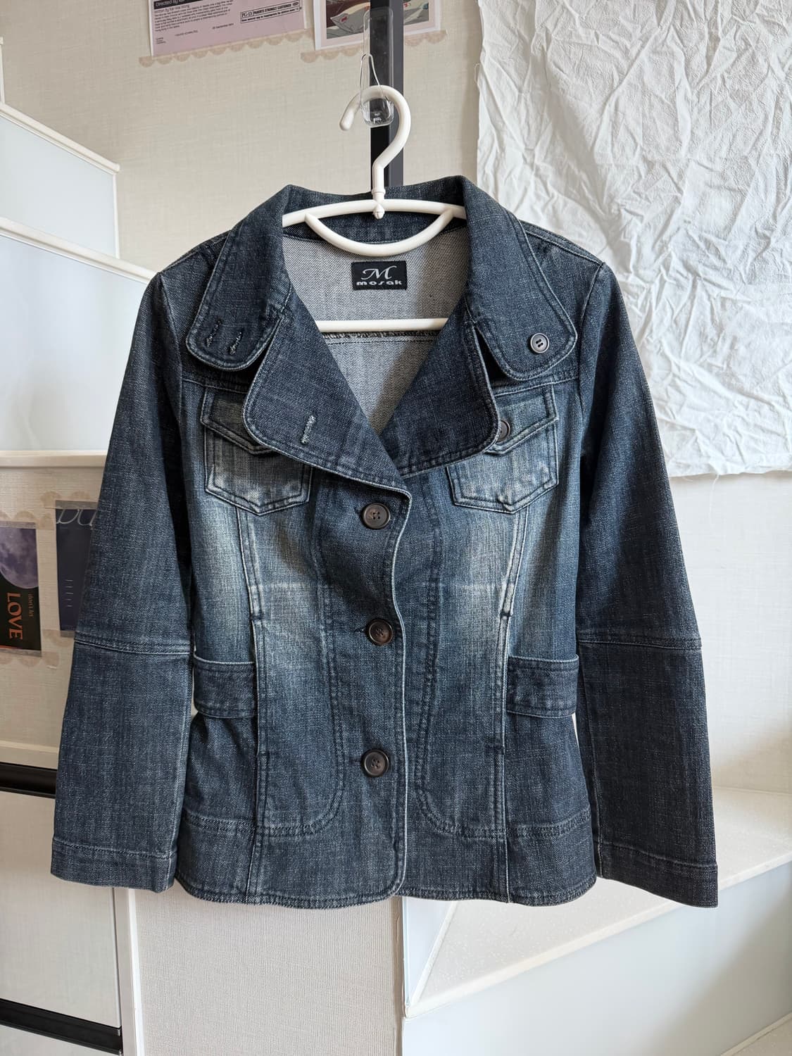 빈티지 워싱 데님 자켓 상품이미지1