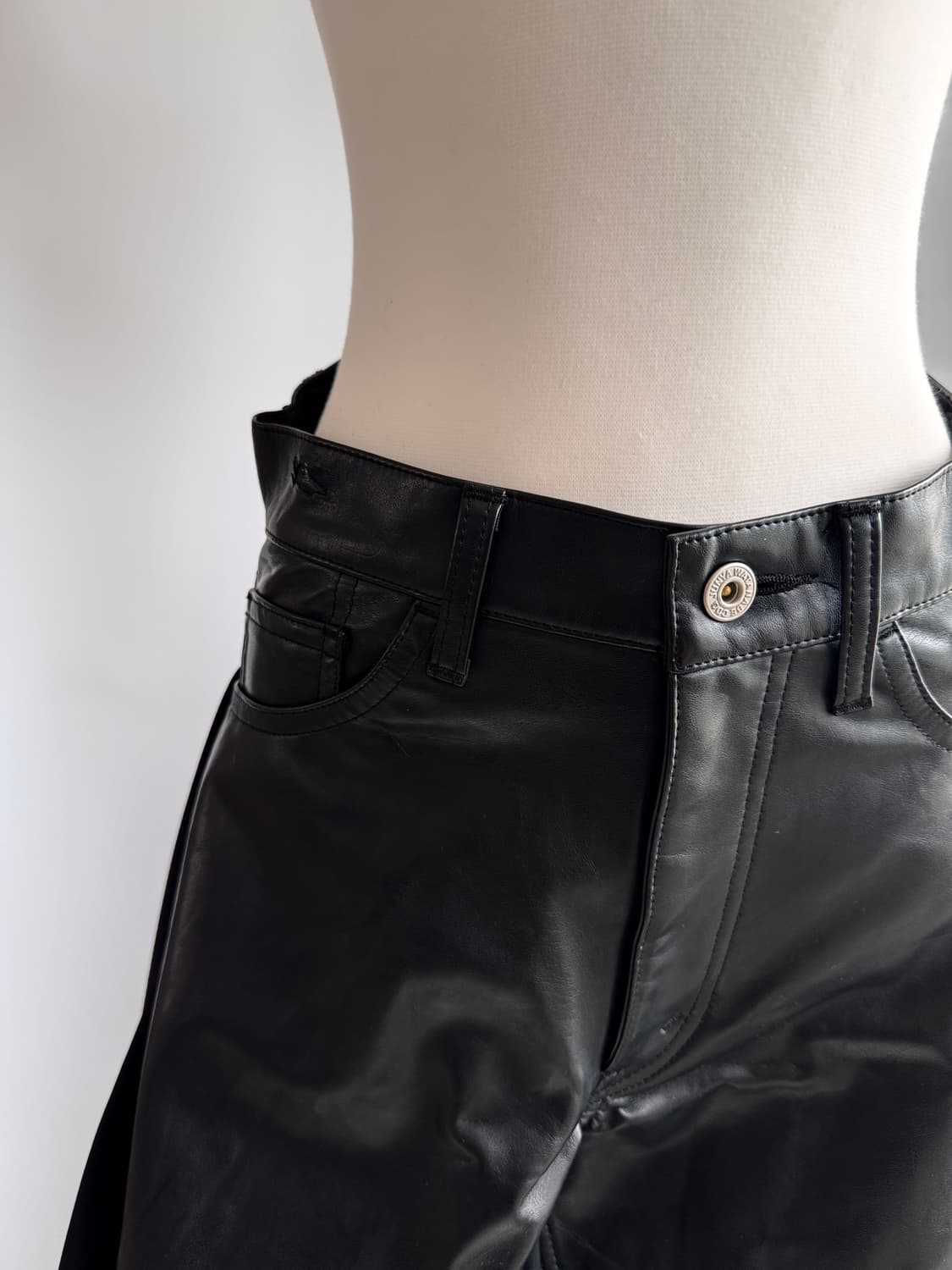 Junya Watanabe 레더 매치 러플 롱스커트 xs  상품이미지2