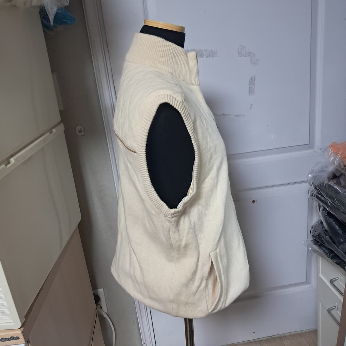 헤지스 골프 남성 방풍니트 모 캐시미어 베스트 조끼 100 상품이미지4