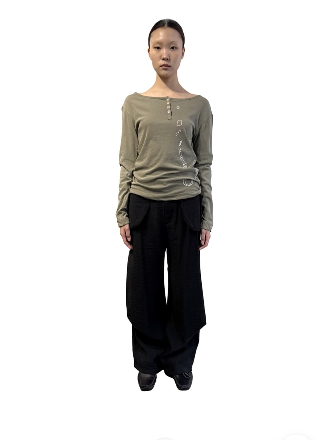 오들리워크샵 straight knee dart trousers xs 상품이미지3