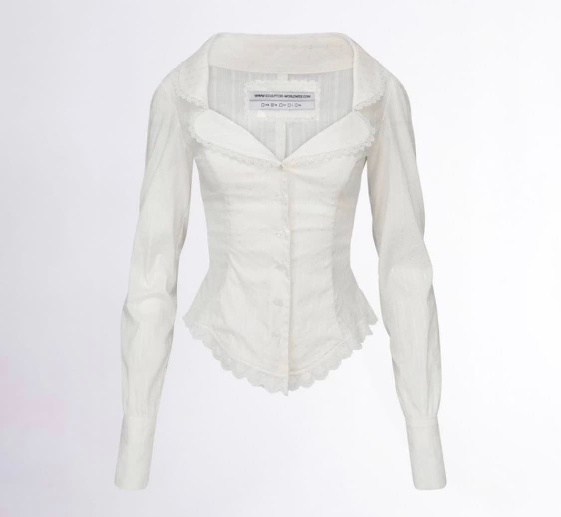 스컬프터 클로버 블라우스 상품이미지1