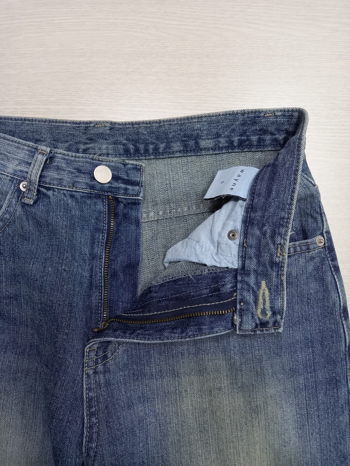 28-29 새상품 wayne 하이웨이스트 워싱 와이드진 29-562 상품이미지7