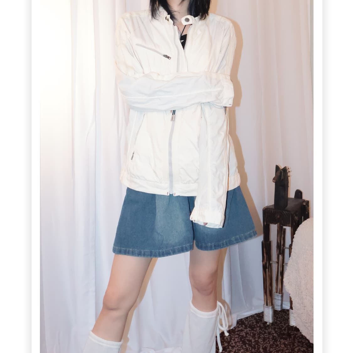 ivory side line detail trucker 상품이미지1