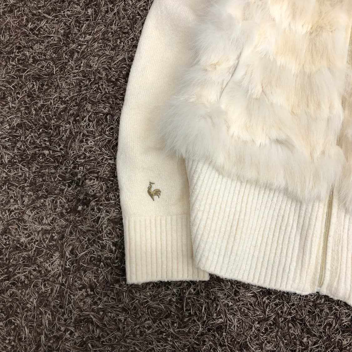 르꼬끄 폭스 래빗 퍼 울 니트 집업 자켓 상품이미지3