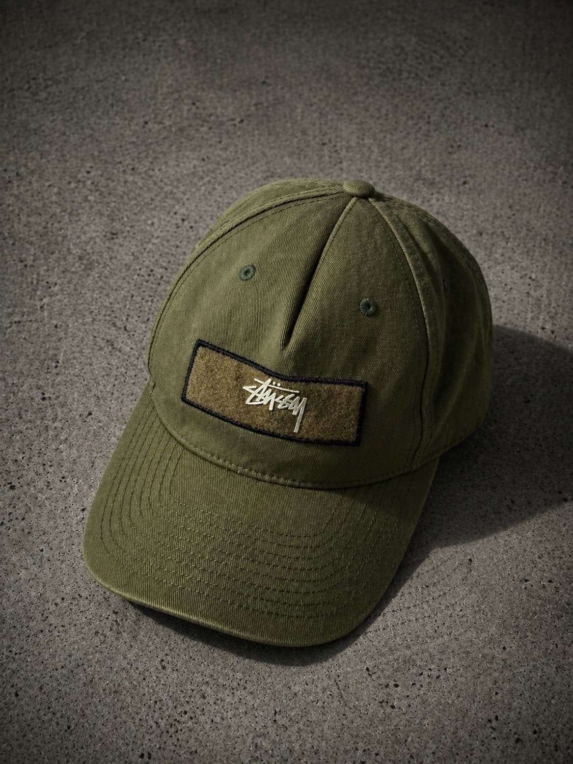 스투시 벨크로 패치스 스트랩 캡 올리브 상품이미지1