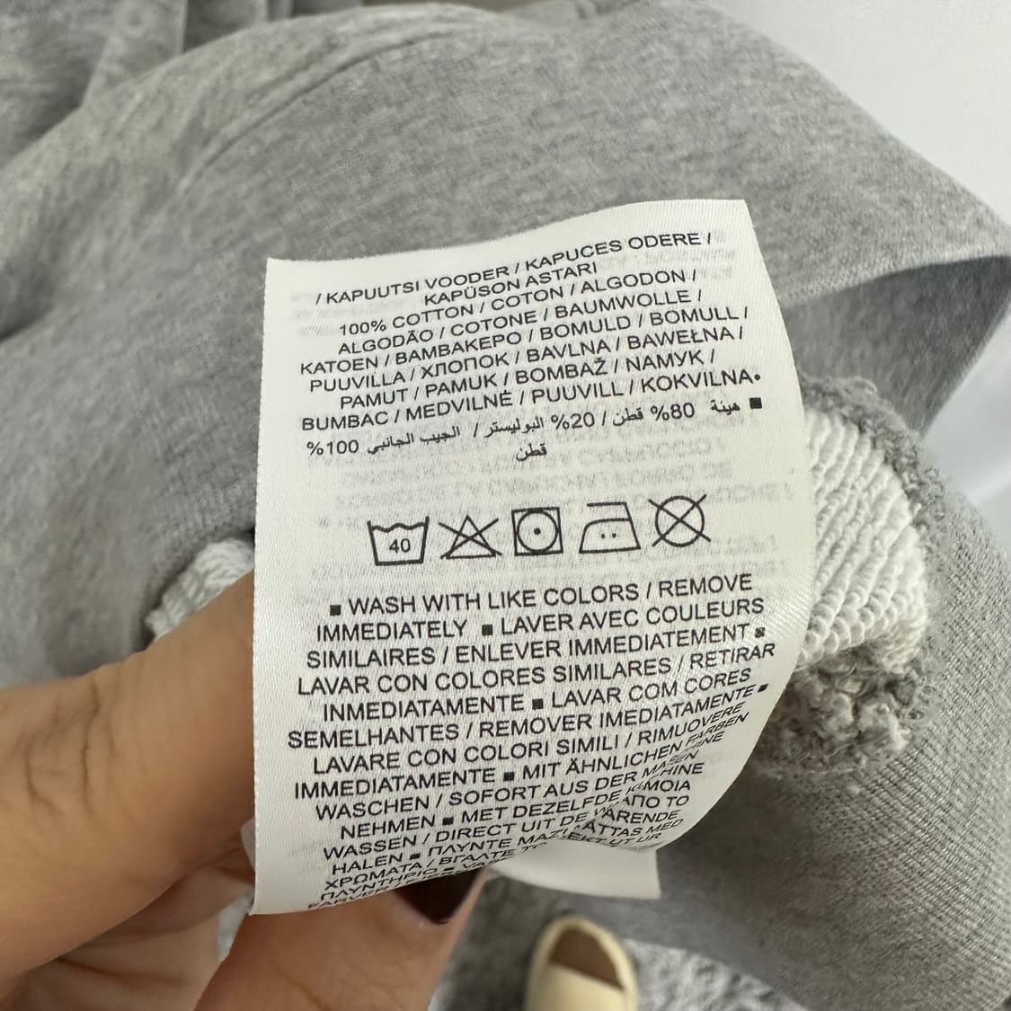   나이키 남자 면100% 후드티 그레이 L  EIW 상품이미지8