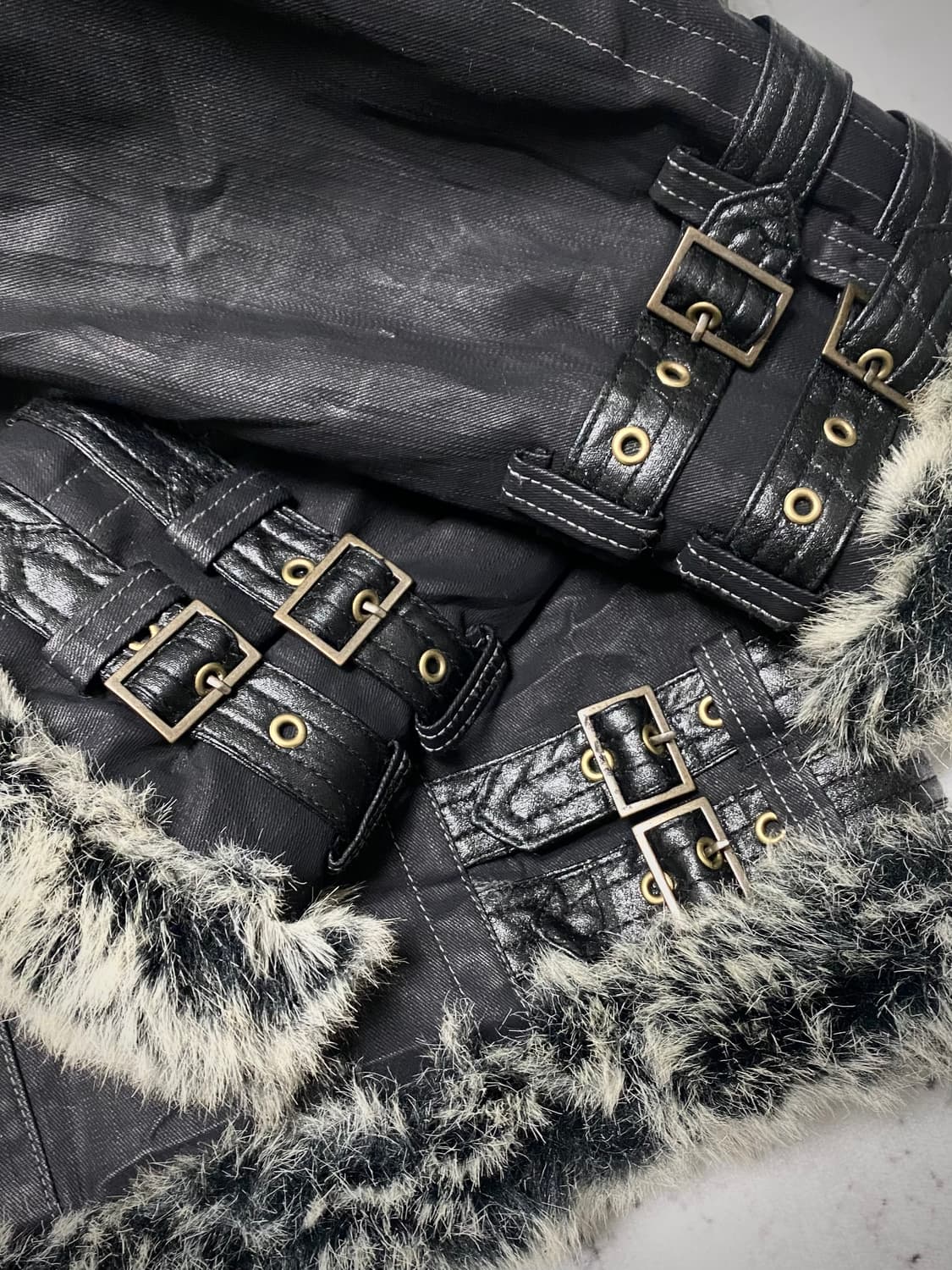 Tornado Mart Waxed Coating Fur Jacket 상품이미지6