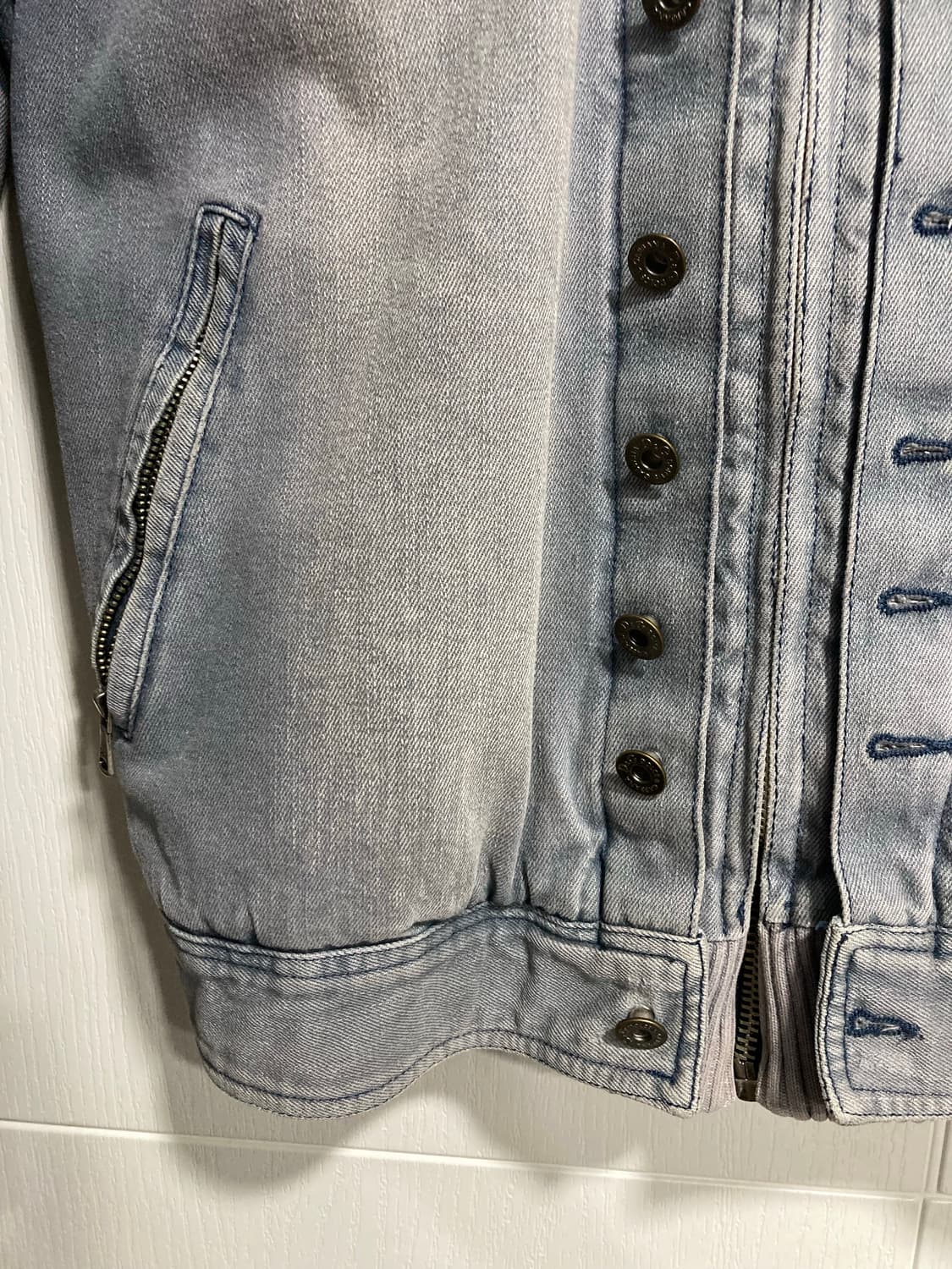 2000s 돌체앤가바나 레이어드 데님 봄버 자켓 상품이미지5