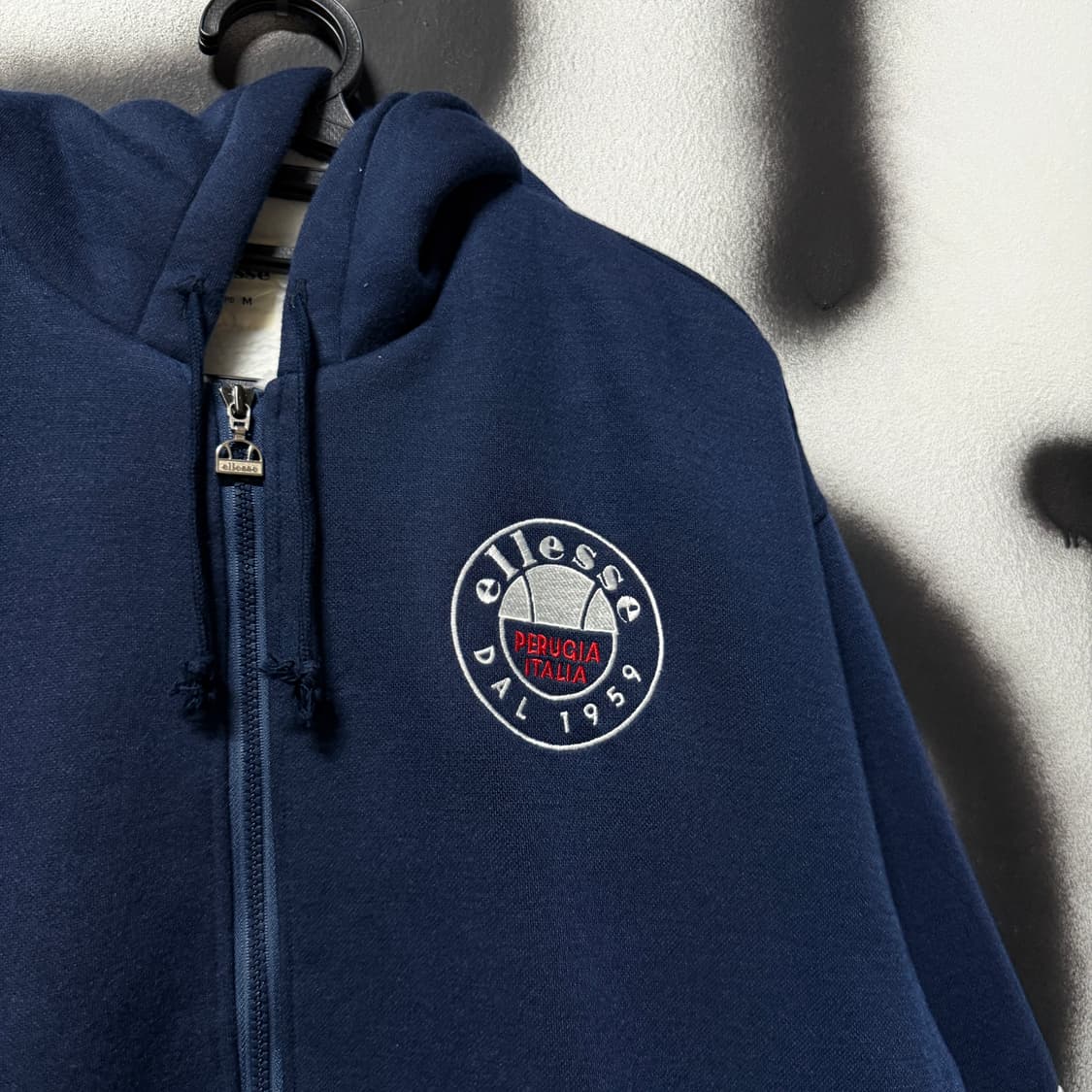 Ellesse 엘레쎄 안감 보아털 플리스 올드스쿨 배색 집업후디 상품이미지3