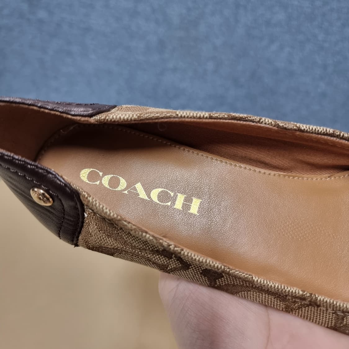 코치 COACH 플랫슈즈 단화 구두 (235-240/표기37) 상태완벽 상품이미지5