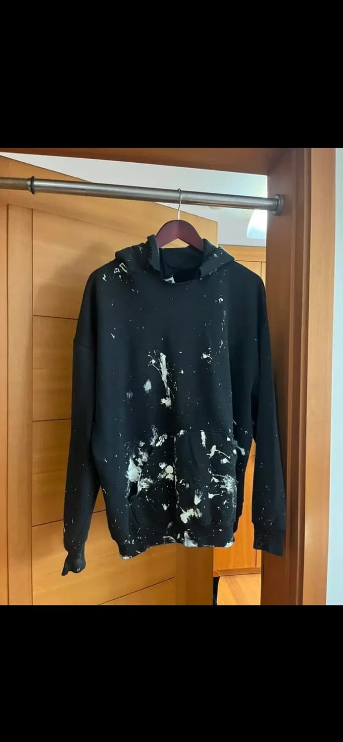 빈티지 러셀 블랙 페인팅 후드 상품이미지1