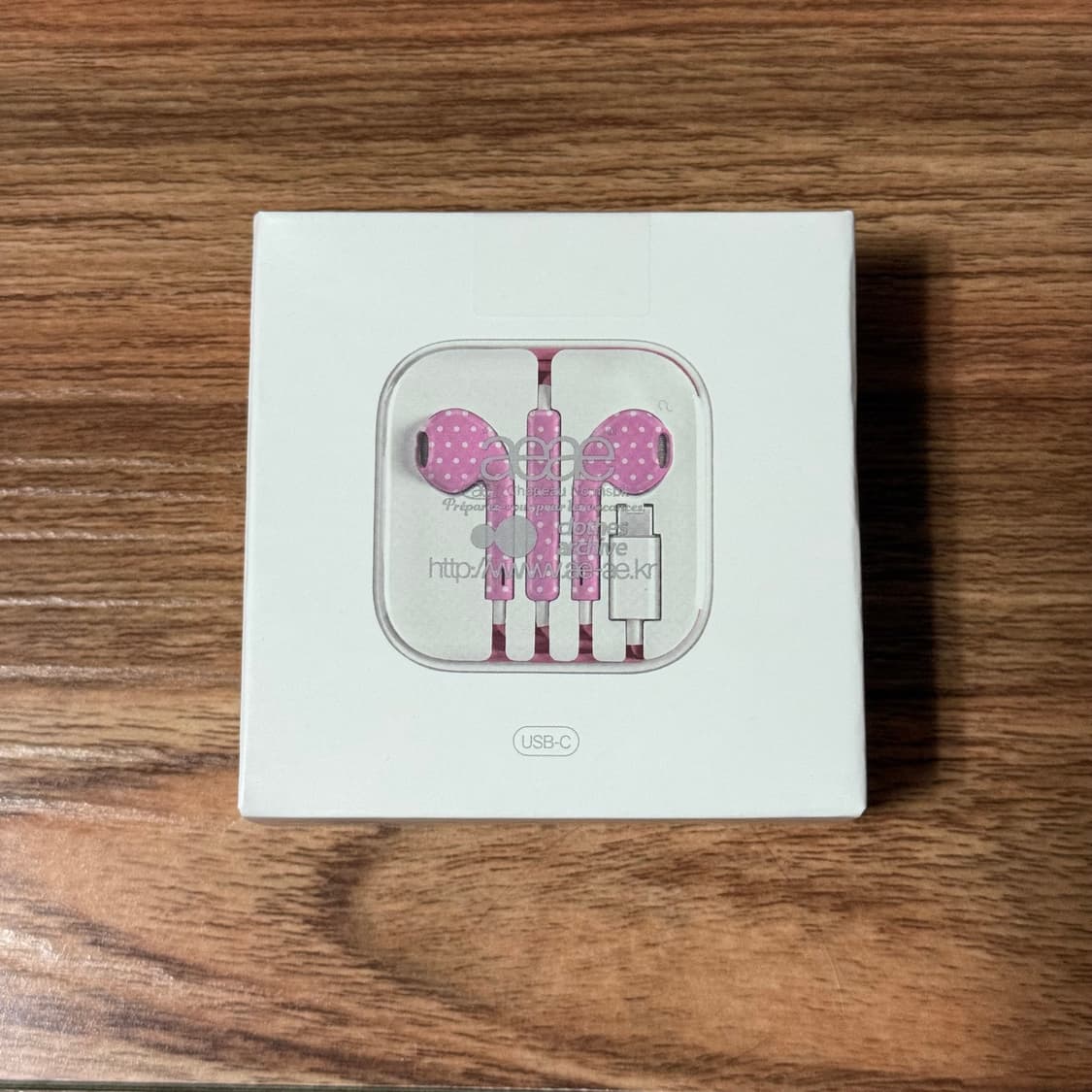 [미개봉 새상품] aeae 커스텀 줄 이어폰 핑크 상품이미지3