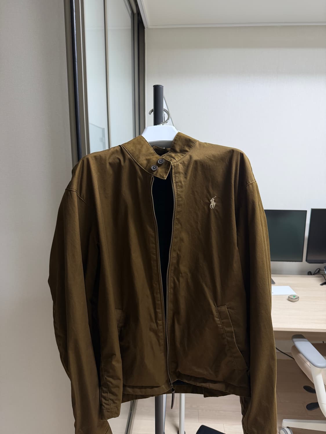 폴로 랄프로렌 바라쿠다 자켓 브라운 L, QR 가능 상품이미지1