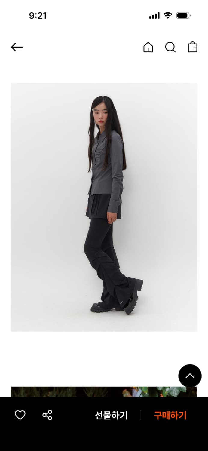 뚜오미오 STRAPPY SKIRT PANTS [BLACK] 상품이미지5