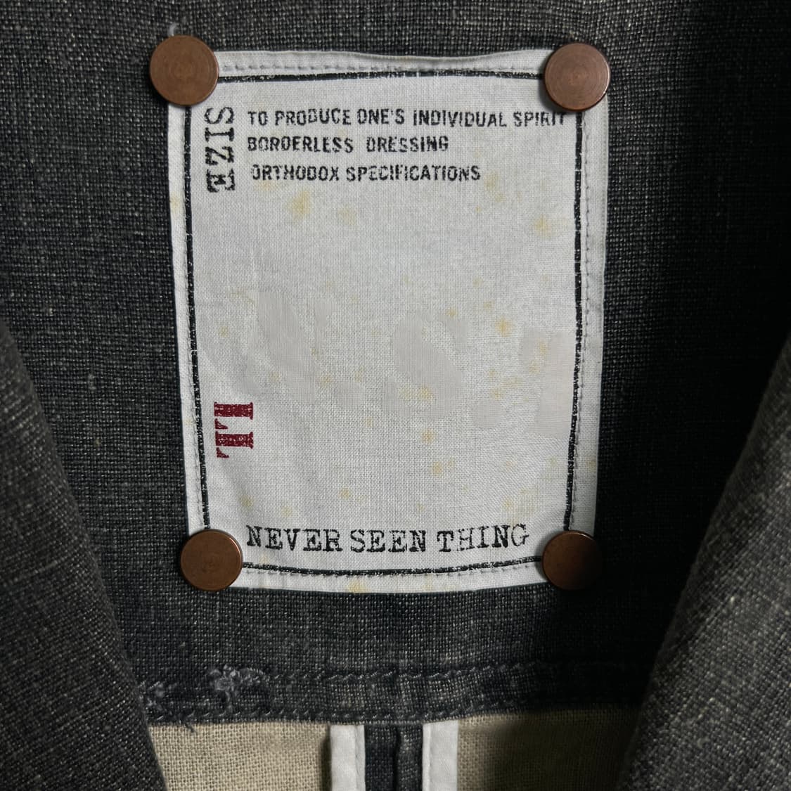 네버씬띵 코튼 워싱 블레이저 자켓 XL 상품이미지3