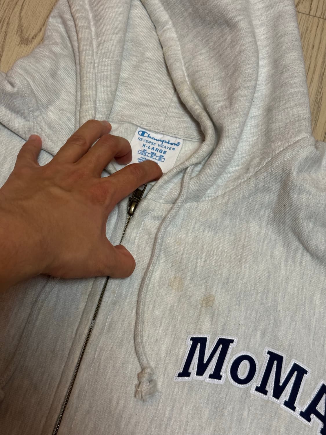 챔피온 리버스위브 후드집업 MoMA 그레이 상품이미지2