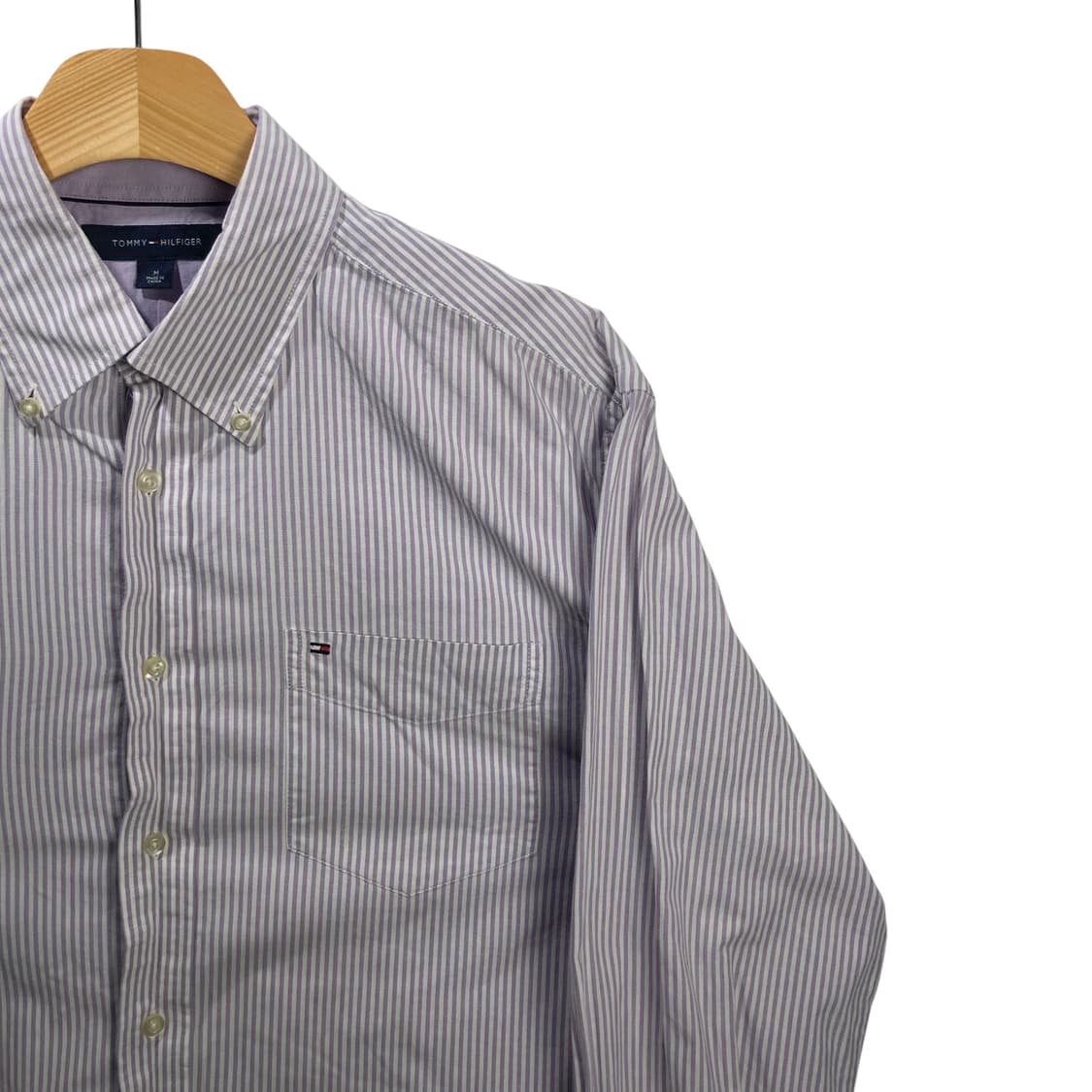 타미힐피거 퍼플 스트라이프 셔츠 상품이미지3