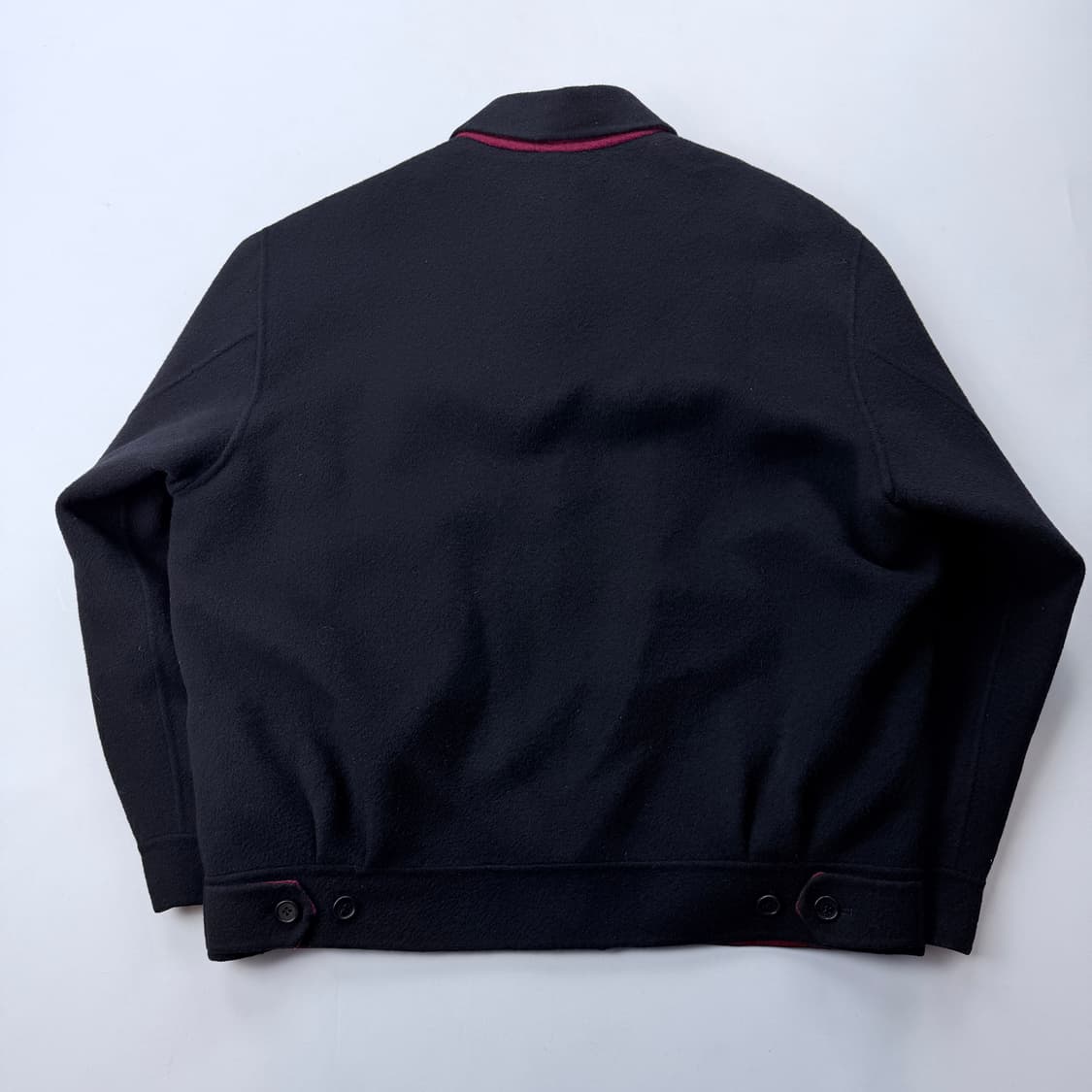 YSL 입생로랑 버건디배색 블랙 울 블루종 자켓 상품이미지6