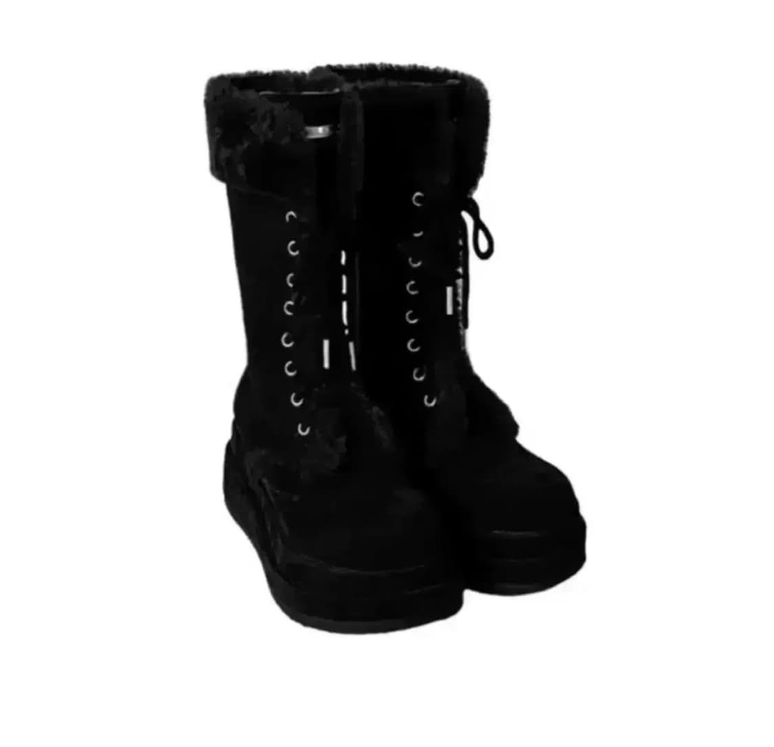 루루서울 윈터 엔젤 퍼부츠 블랙 상품이미지1