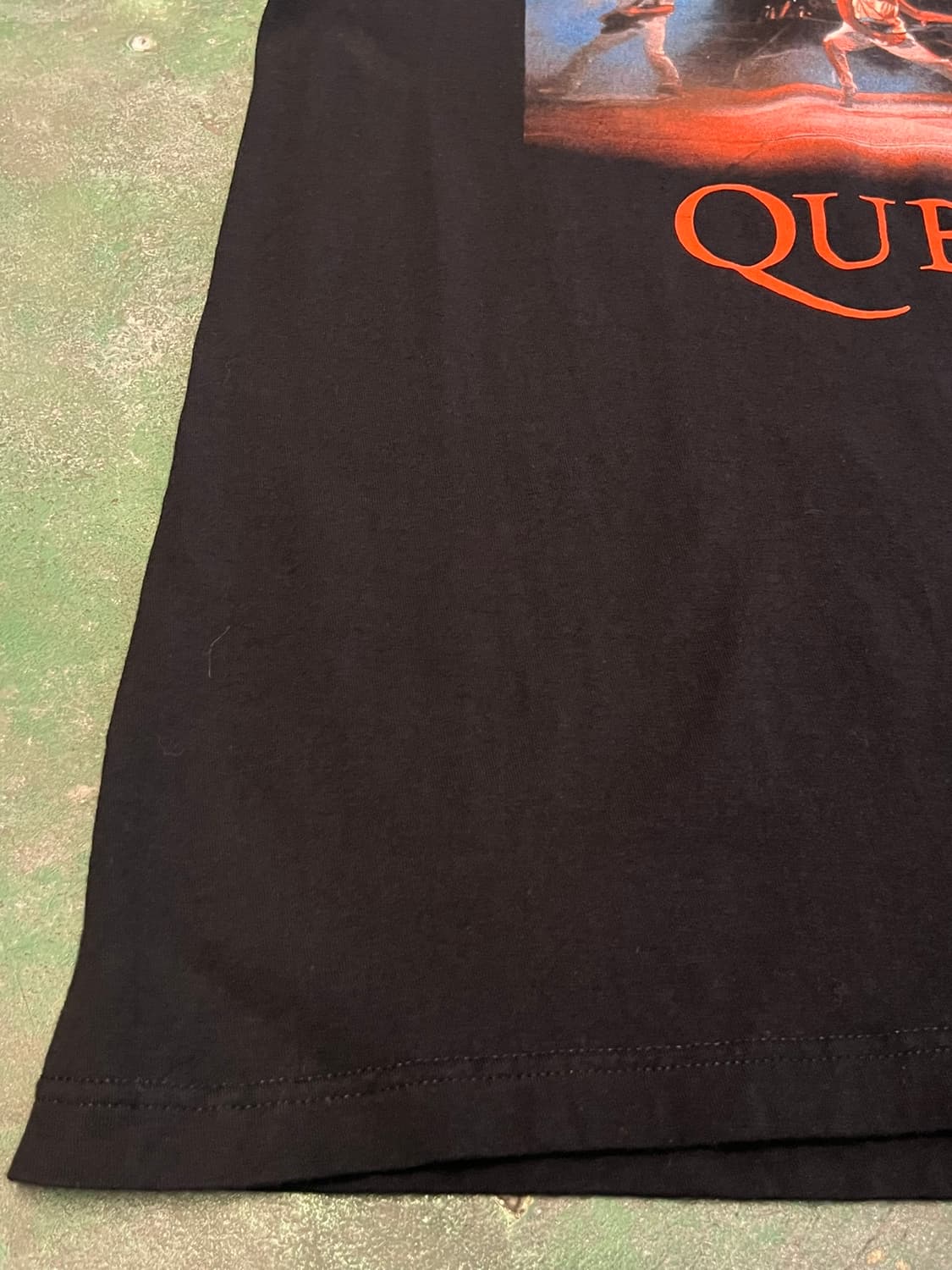 [M] 퀸 QUEEN 밴드 티셔츠 공연 그래픽 반팔 블랙 상품이미지4