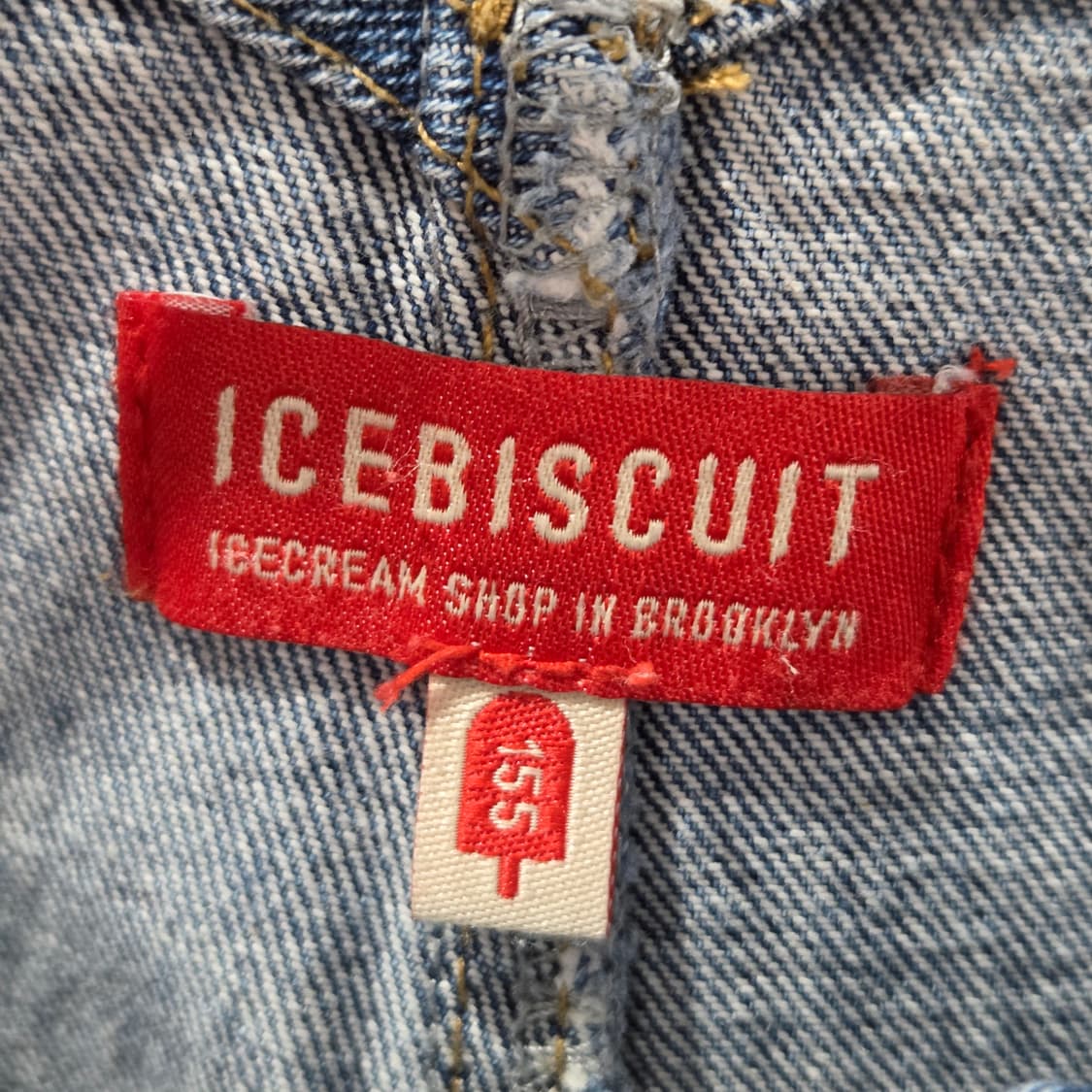 아이스비스킷 키즈 데님 멜빵바지 155 상품이미지2