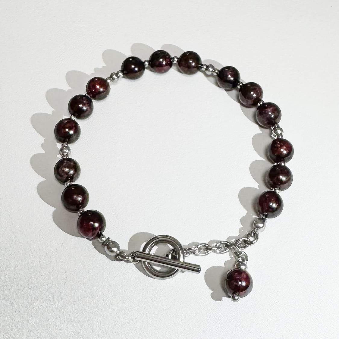 1월 탄생석 천연석 가넷 원석팔찌 상품이미지4