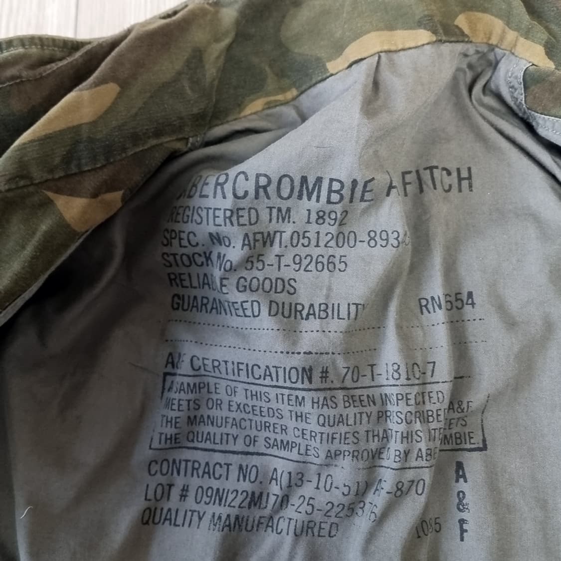 아베크롬비 디비젼 필드자켓  m65카모 야상 점퍼(100-105) 상품이미지4