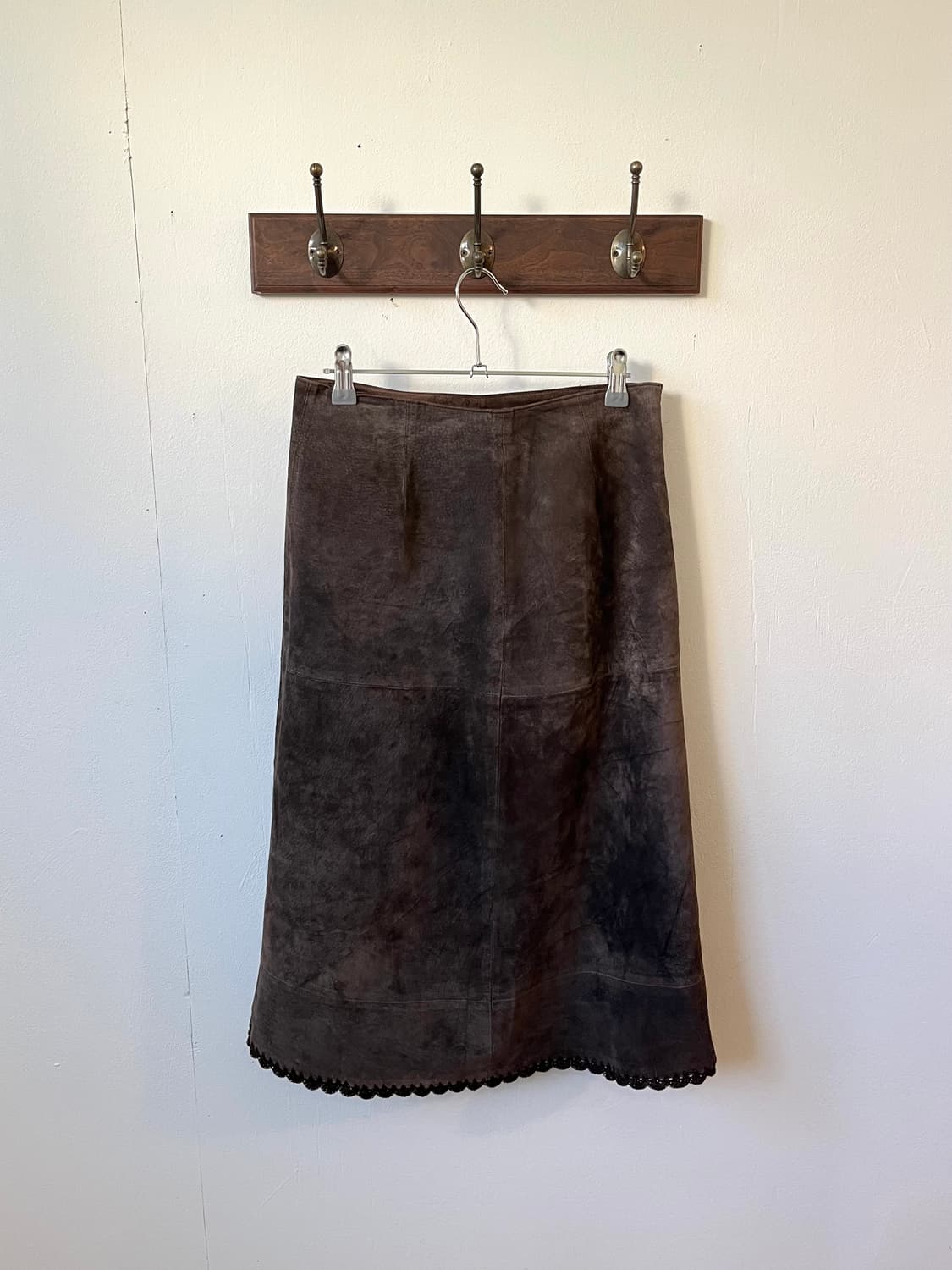 COMME CA 피그스킨 브라운 스커트 상품이미지2