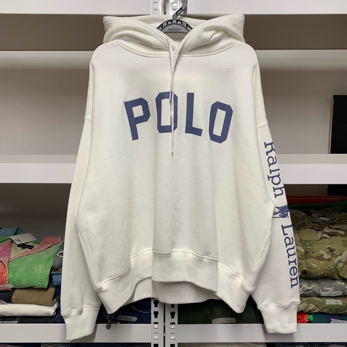 [L, 새상품] 폴로 랄프로렌 로고프린팅 크롭핏 후디 상품이미지2